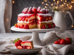 oszałamiające ciasto z truskawkami